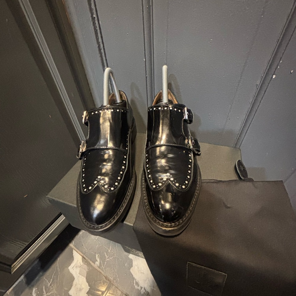 Elegant Black Loafers with Studded Detail